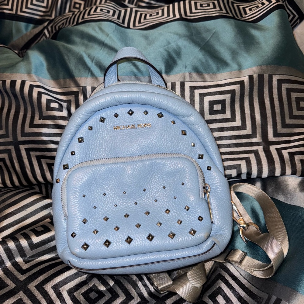 Michael Kors Blue Backpack
